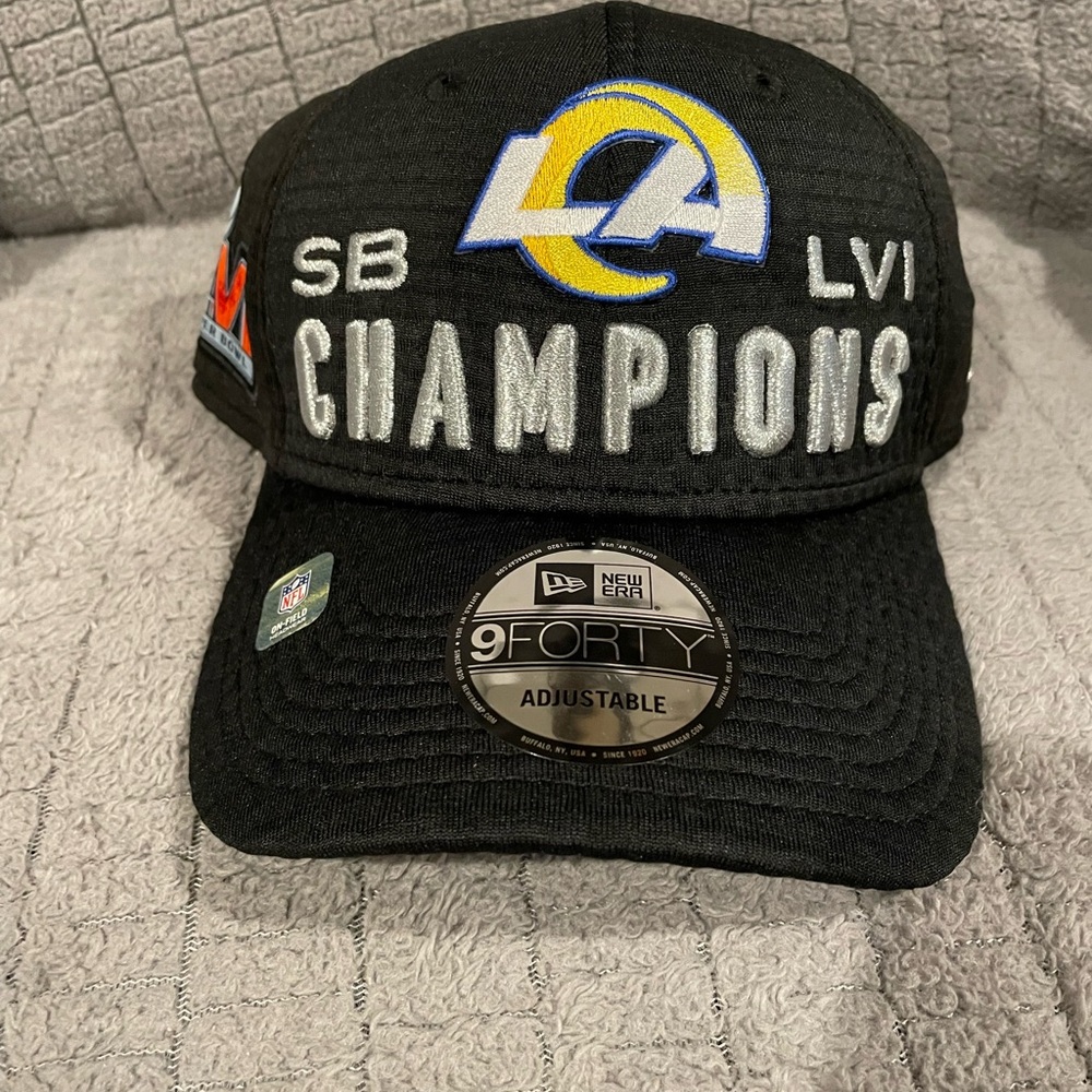 Los Angeles Rams New Era Black Super Bowl Champions Cap New!!!